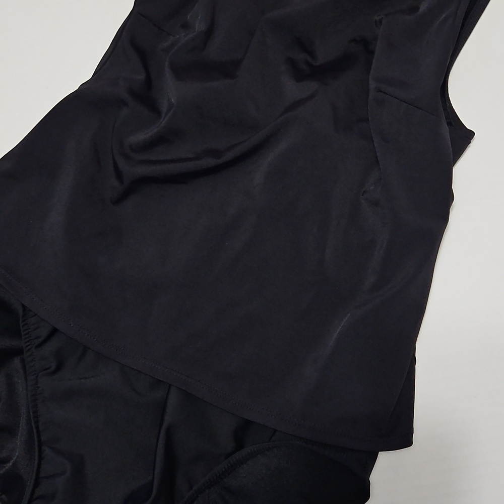 Lands Ends Women's One Piece Black Swim Suit Size 12 - Picture 4 of 9